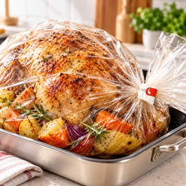 Heat-Resistant Cooking Bags for Roasting – Disposable Oven & Slow Cooker Liners for Turkey, Chicken & Everyday Meals