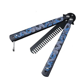 Foldable Combs Stainless Steel Folding Practice Combs for Men, Fine Tooth Hair Comb Straightener for Everyday Grooming Styling Hair