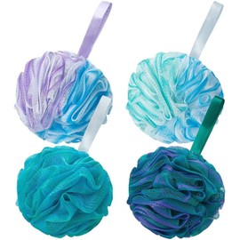 Triko Juego 4 Esponjas de Baño, Esponja corporal, Espuma Limpieza Corporal de 2.65 onzas, Esponja de Baño Exfoliante para el Cuerpo, Color Floral (Grande)