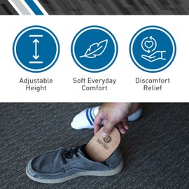 BodyMed Adjustable Heel Lift for Men and Woman, Medium (1-Pack) - Non-Slip Orthopedic Insert for Leg Length Discrepancies with 3 Removable 1/8 in. Layers