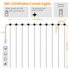 Epidgadget Window Curtain String Lights, 300 LED USB Powered Copper