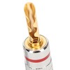2 Pairs BFA Banana Plug 4mm Gold Plated Brass Serrated