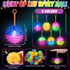 Sotiff 100 Pcs Light up Ball Spiky LED Bouncy Ball