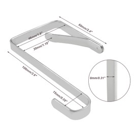 Kyuionty 10Pcs Over The Door Hooks, Metal Door Hanger Z Hooks, Single Over The Door Metal Hooks for Hanging Clothes, Towels, Coats and More (8mm)