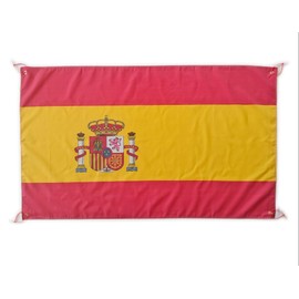 Pandiui23 Spain Flag Large 150 x 90 cm Balcony Flag with 4 Eyelets and 4 Cable Ties (Spain)