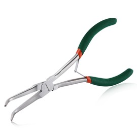 SPEEDWOX Mini Needle Nose Pliers with Smooth Jaw, Mini Tweezers Curved Long Nose Pliers for Jewelry Making, Wire Bending and Grasping Small Items