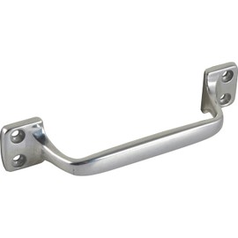 OBF Grimme 08 4903 48 Drawer Handle Ancha, Width 148 mm, Height 30 mm, Furniture Handle, Polished Aluminium, Silver