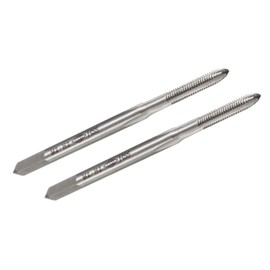 TOP-VIGOR M2 x 0.4mm Metric Machine Tap, 3 Straight Flutes Screw Thread Tapping H2 High Speed Steel Threading Machinist Repair DIY Tool 2Pcs