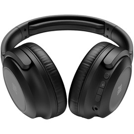 CUBITT, Audífonos Inalámbricos de Diadema, Auriculares con Cancelación de Ruido, Micrófono, Sonido Premium, Carga Rápida, Batería de Larga Duración, Plegables, Ergonómicos y Flexibles, Color Negro