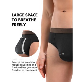 DAVID ARCHY Men's Underwear Bamboo Rayon Breathable Lightweight Basic Pouch Briefs no Fly in 4 Pack(L,Black/Dark Gray/Navy Blue/Pale Green)