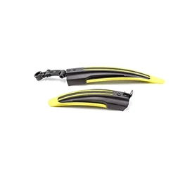 vhbw Bicycle Mudguard Set Black/Yellow Compatible with 24 Inch and 26 Inch Mountain Bike, Bicycle