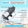 DC 12V Diaphragm Pump, Self-Priming Water Pump with Deluxe Hose