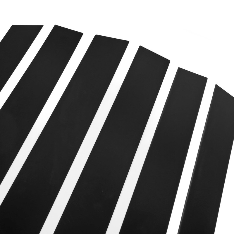 6 Pcs Side Door Window Cover Glossy Black Pillar Post