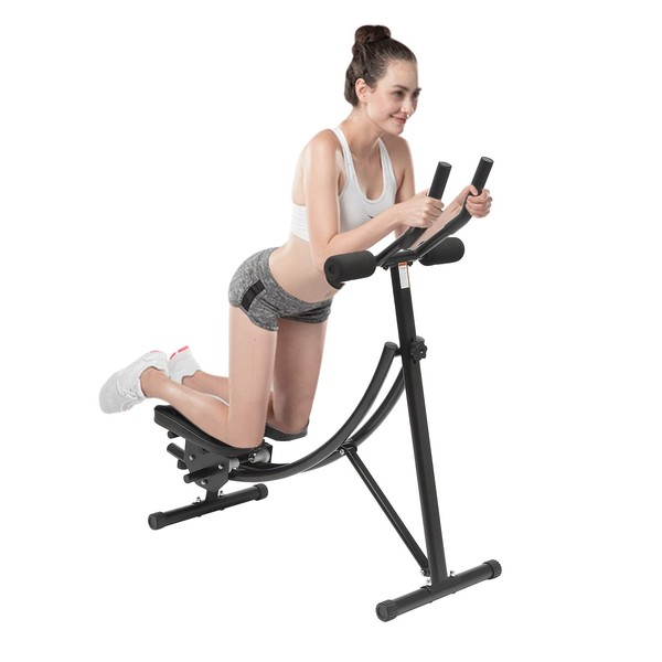 HAPPCUCOE Ab Machine,Foldable Abdominal Exercise Machine with Intelligent Display,Ab Workout
