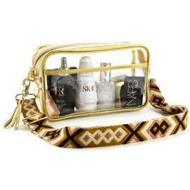 ZOPPEN Clear Bag Stadium Approved, TPU Water Proof Crossbody Bag for Women, Transparent Shoulder Concert Bag