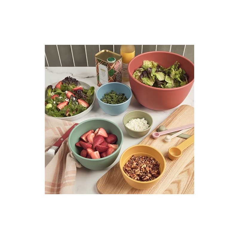 Bamboozle Mixing Bowl Set, 5-Piece Nesting Bowls, Sustainable Astrik, Desert