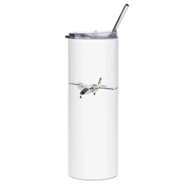 Vulcanair P68 Observer Stainless Steel Water Tumbler with straw - 20oz.