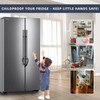 RORMGO 19.7" Secure Black Refrigerator Lock with Keys Childproof Cable
