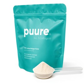 puure® No. 1 Collagen Powder - 100% Pure Bioactive Collagen Hydrolysate - Peptides Type 1, 2 and 3 - [4 Weeks Supply] - Neutral in Taste - Perfect Solubility - Free from Hormones and Antibiotics