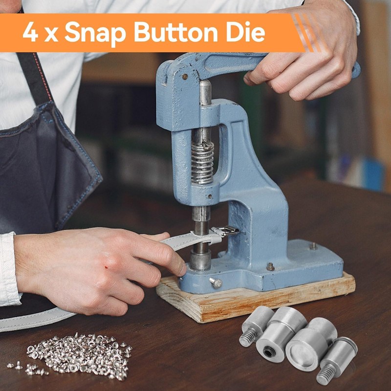 Snap Button Dies Set, 4 Pcs Snap Fastener Heavy Duty
