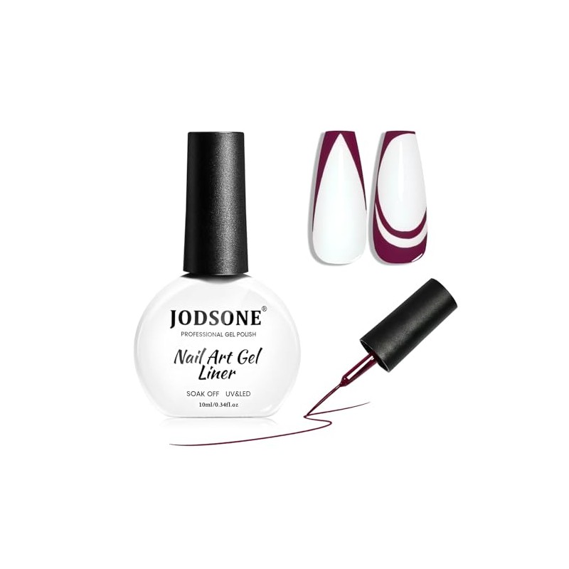 JODSONE 10ml Nail Art Gel Liner Dark Red Gel Nail