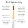 Plaid Detail Round Brush Set, 44278 (10-Piece),Black