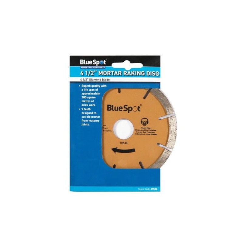 Blue Spot 19536 4 1/2 Inch Mortar Raking Disc