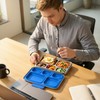 Pawtong Stainless Steel Lunch Box, 5-Compartment Bento Lunch Box for