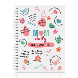 Mhfpl Mom Daily Affirmations Spiral Notebook, Mother's Day Birthday Gifts, Mental Health Awareness Gifts for Mom, Inspirational Quote Gifts, Gifts for Mom from Daughter