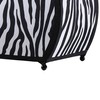 Benjara BM311582 12 in. Wigi Accent Lamp Purse - Zebra