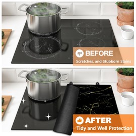 Nardea Electric Stove Burner Cover Glass Stove Cover (61 x 53 cm) Ceramic Electric Hob Protector Heat Resistant Dishwasher Safe