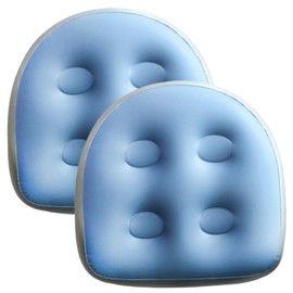 2Pcs Inflatable Booster Seat 18.5x14.6x5.9'' Spa & Back Support Inflatable Hot Tub Seat with Suction Cup Hot Tub Seat PVC Hot Tub Booster Seat for Adults, Blue Inflatable Hot Tub Seat Hot Tub Booste