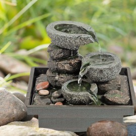 'Pajoma 18430 Indoor Fountain Floating Stones Made Of Polyresin, Height 25 cm