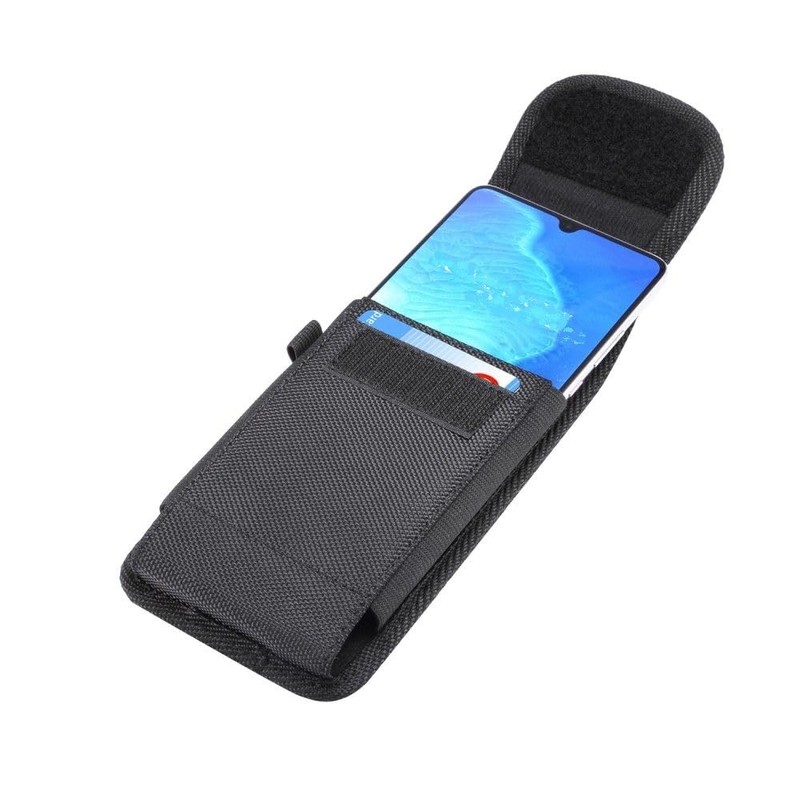 DFV mobile - Gürtelschutzhülle Nylon-Gürtelholster mit Metallclip und Kartenhalter für