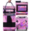 TCOMAKE (Large, Phantom Pink) Reusable Grocery Bag on Wheels, Shopping