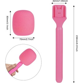 Interview Microphone Adapter, Wireless Microphone Grip, Lightweight Interview Microphone Grip with Windscreen Foam, Handheld Microphone Adapter for Rode Wireless GO I/II, Rode Wireless, Me/Pro