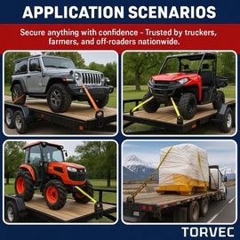 Stake Pocket D Rings Heavy Duty 18000lbs – Trailer Tie Down Anchors for Flatbed Trucks & Utility Trailers, 2"x4" Stake Pocket Mount with 1/2" Hitch Pin | 4PCS Trailer Accessories D Rings(Black)