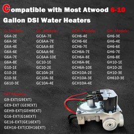 CZTHQP 93870 Water Heater Valve for Atwood Water Heater, 93844 RV Gas Control Solenoid Valve for Atwood GC6AA-10E, 92078 93321 Camper Heater Cutoff Ignition Controller for G6A-8E
