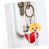 DEARMAMY 6pcs Cartoon Key Set Animal Identifier Covers Caps Kawaii
