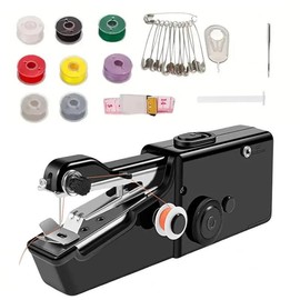 Cordless Handheld Mini Sewing Machine with Random Color Accessories, 1 Count Portable Electric Sewing Device, Fathers Day Gifts (Battery Not Included), Christmas Gifts