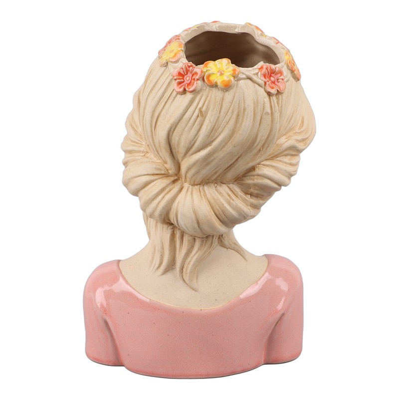 Modern Ceramic Face Vases Decorative Modern Style Shy Girl Flower