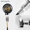 evermotor CNC Chrome Mini Motorcycle LED Indicator, 12 V, Pack