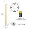 Wondise Ivory Flameless Taper Candles with Timer, 6 Pack Battery