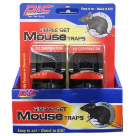 PIC Plastic Mouse Snap Trap Parent (6 Traps)