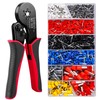 Ferrule Crimping Tool Kit, Self-Adjusting Hex Wire Crimping Pliers for