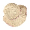 Womens Straw Bucket Hat for Women Handmade Floral Foldable Floppy
