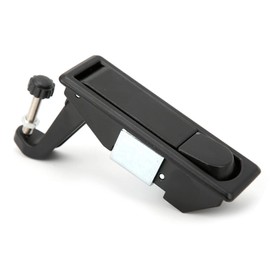 Compression Deadbolt Lock, Trigger Latch Lock, Zinc Alloy Non-Locking Tool Box Cabinet Suitcase Lock with Ergonomic Handle for Ship Trailers (Black)