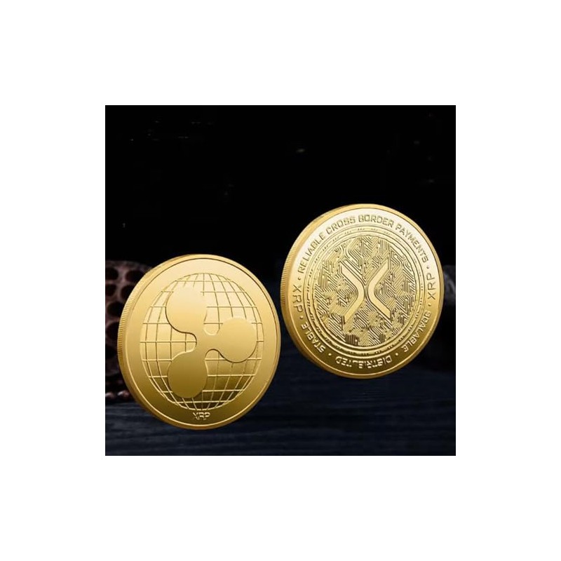 Ripple Coin Physical XRP Coin Plated Collector‘s Item with Protective