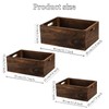 Hyuetrsa Set of 3 Wood Crate Box, Wood Nesting Storage