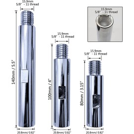 Pack of 3 M14 Angle Grinder Extension Connection Rod Thread Water Grinder Polishing Machine 125 Angle Grinder Car Polishing Accessories 80 mm 100 mm 140 mm